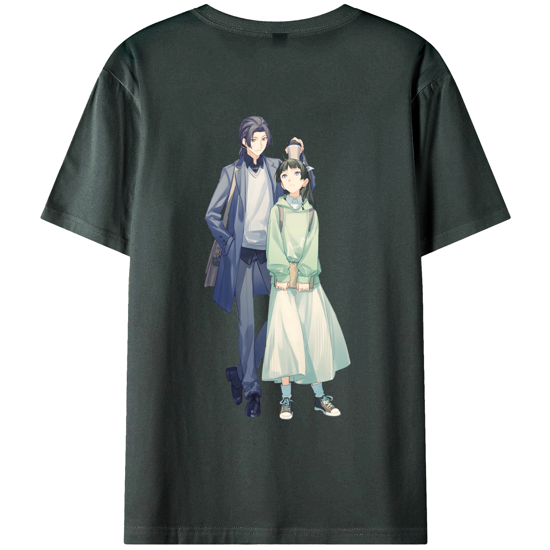 （画像用） 薬屋のひとりごと The Apothecary Diaries 綿100％ メンズ半袖Tシャツ（バックプリント） 通気性